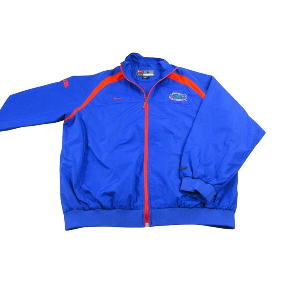 Florida Gators Jacket Mens L Blue Nike NCAA Football Sports Long Sleeve Full Zip - Picture 1 of 8